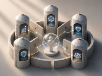 Illustration de la pensée en silo et des interconnexions qui influencent la résilience personnelle